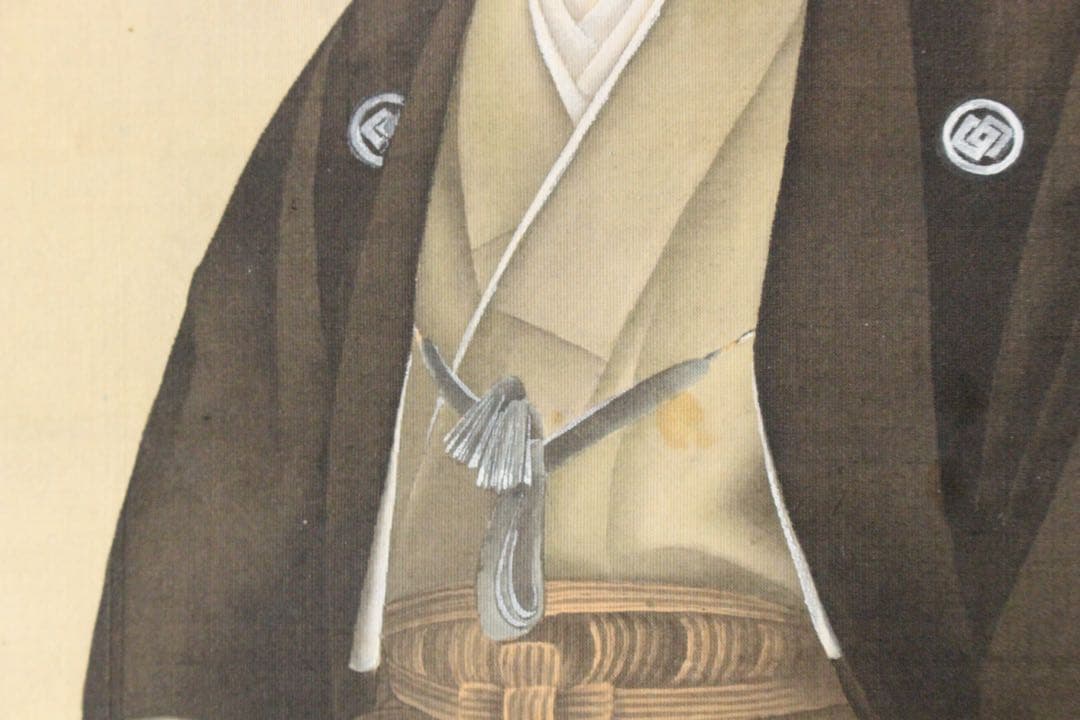 No5236 掛軸　寛瑞雲　禅寛院画像　紙本　日本画　人物　古画　絵画　送料無料