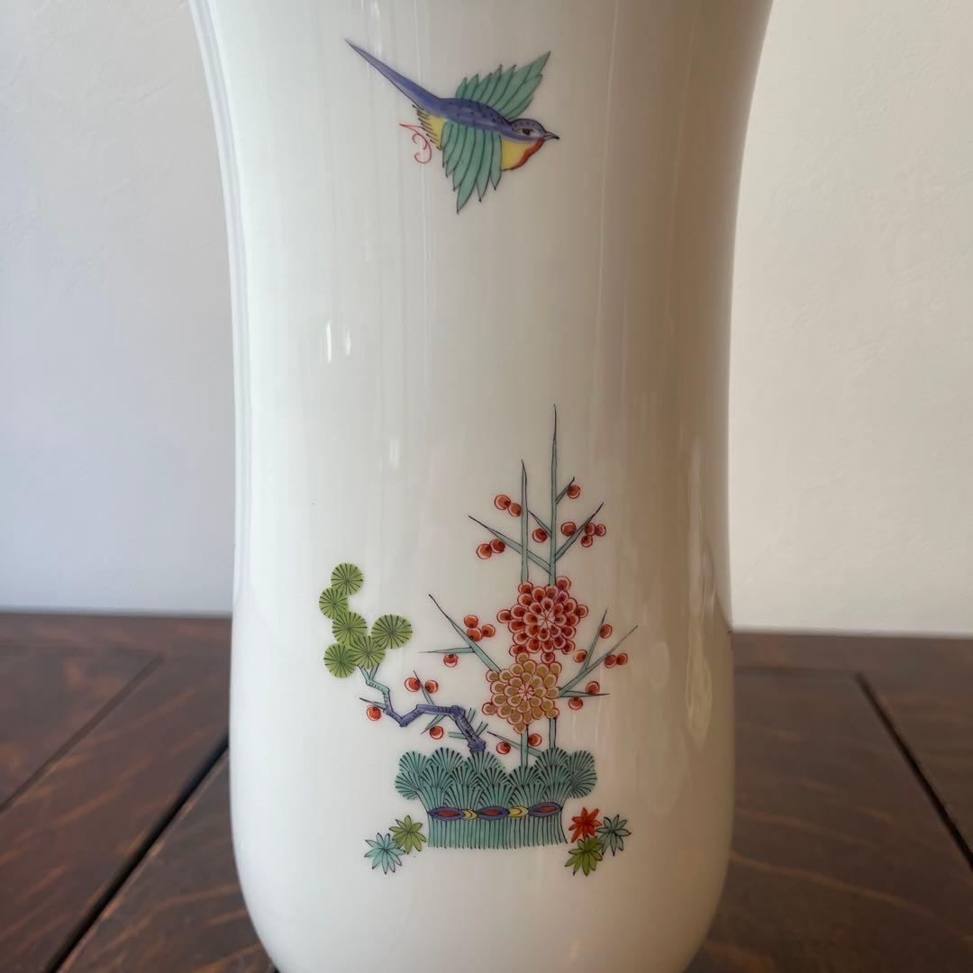 大型 Meissen 柿右衛門様式 花瓶 花器 シノワズリ 金彩 マイセン