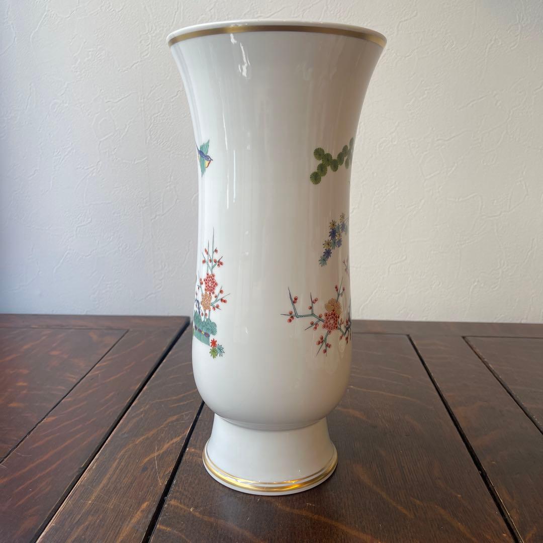 大型 Meissen 柿右衛門様式 花瓶 花器 シノワズリ 金彩 マイセン