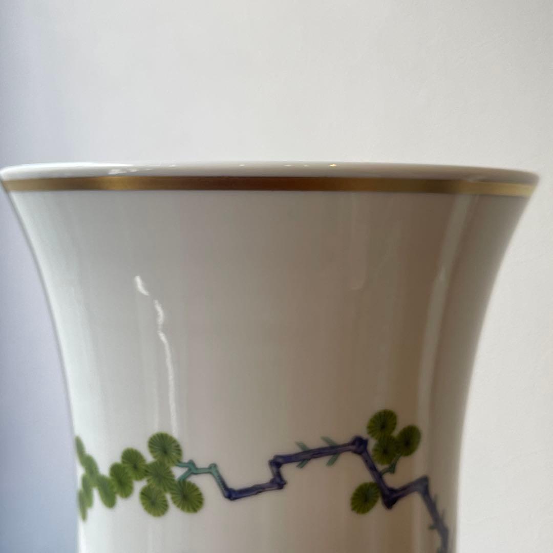 大型 Meissen 柿右衛門様式 花瓶 花器 シノワズリ 金彩 マイセン