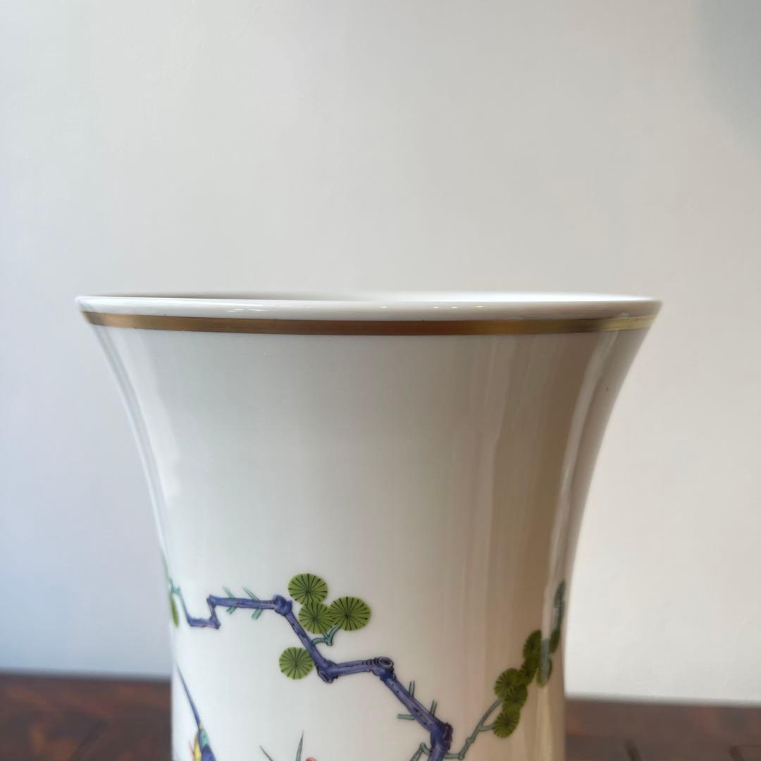 大型 Meissen 柿右衛門様式 花瓶 花器 シノワズリ 金彩 マイセン