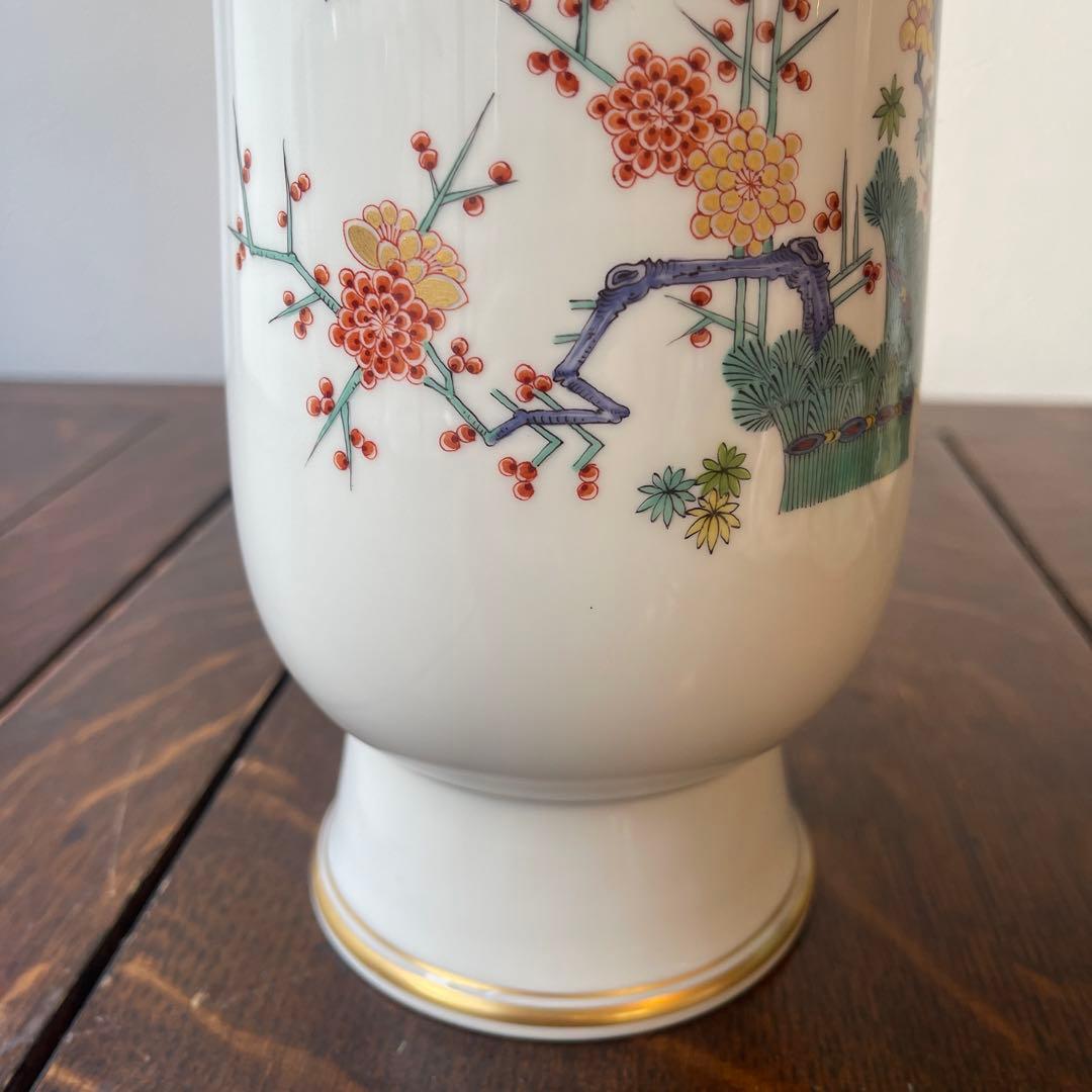 大型 Meissen 柿右衛門様式 花瓶 花器 シノワズリ 金彩 マイセン