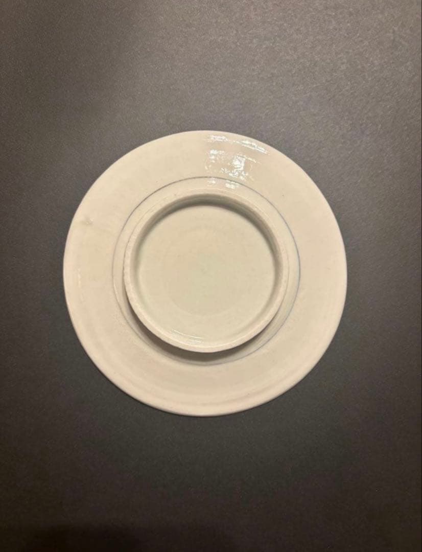 文祥窯 染付型打唐草4寸リム皿　未使用