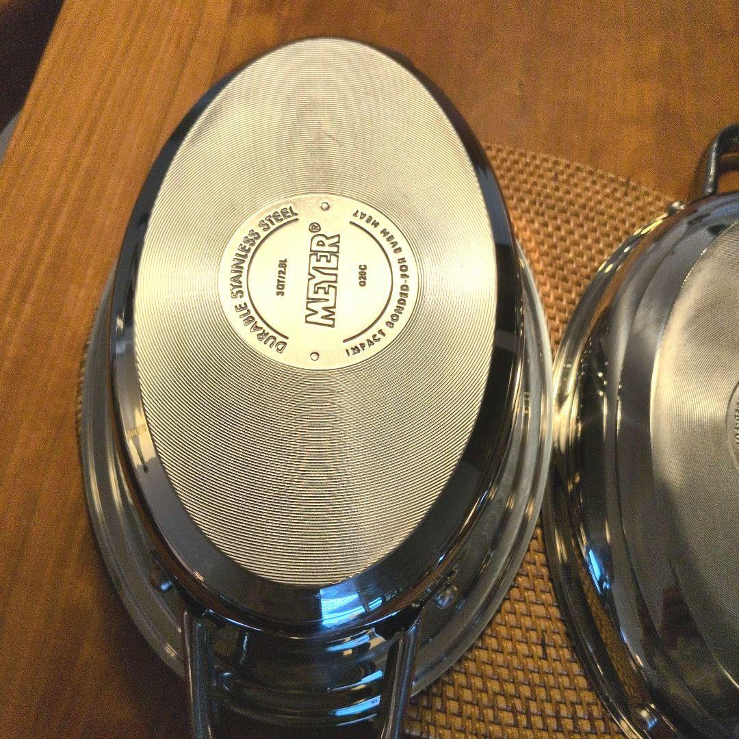 美品　 MEYER オールインワン オーバルパン グリルプレス＆中網付き！