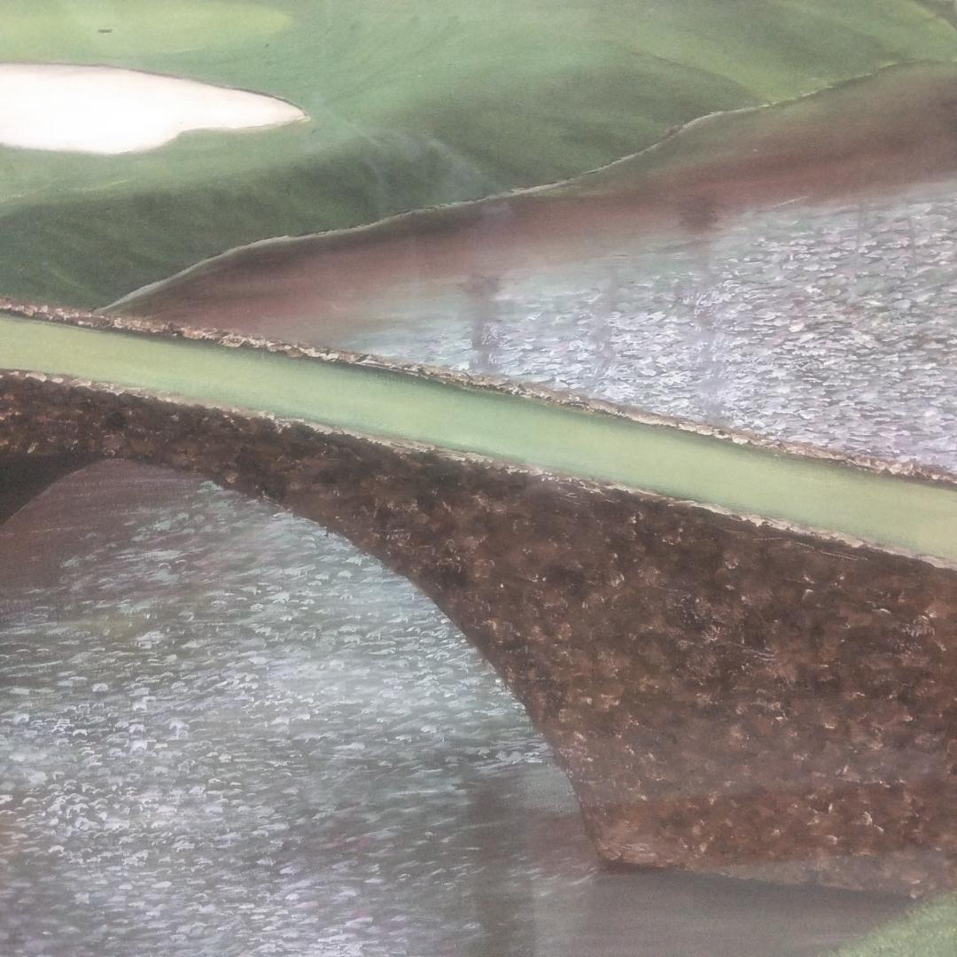 ジム・ハリントン　オーガスタ12番ホール　中古　大判額装アートポスター