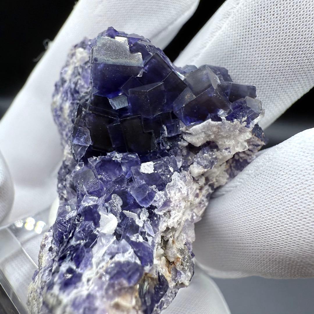 フローライト スペイン DeepBlueHeart Vein産 蛍石 原石 05