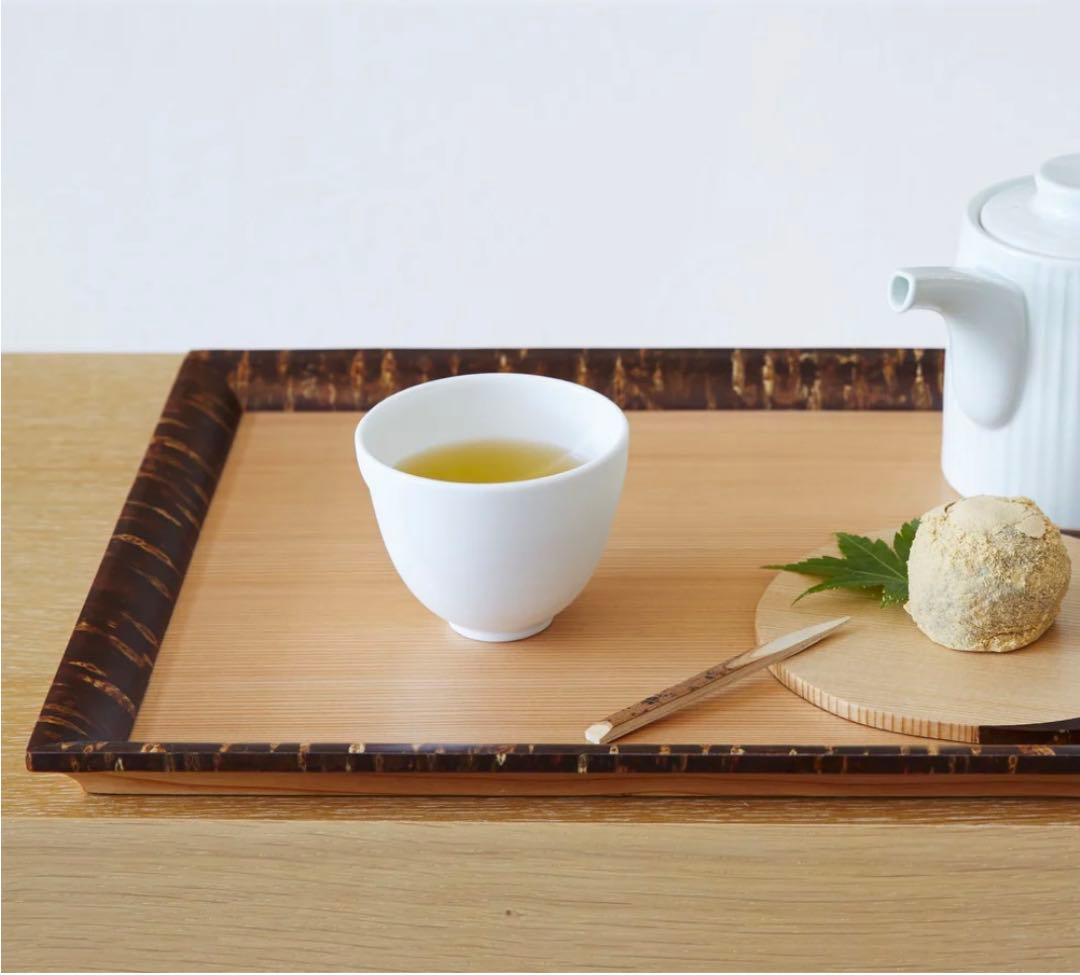 開花トレー　桜　秋田杉　冨岡商店　お盆　天然木　無垢　茶道具　橋本由紀夫　木製春