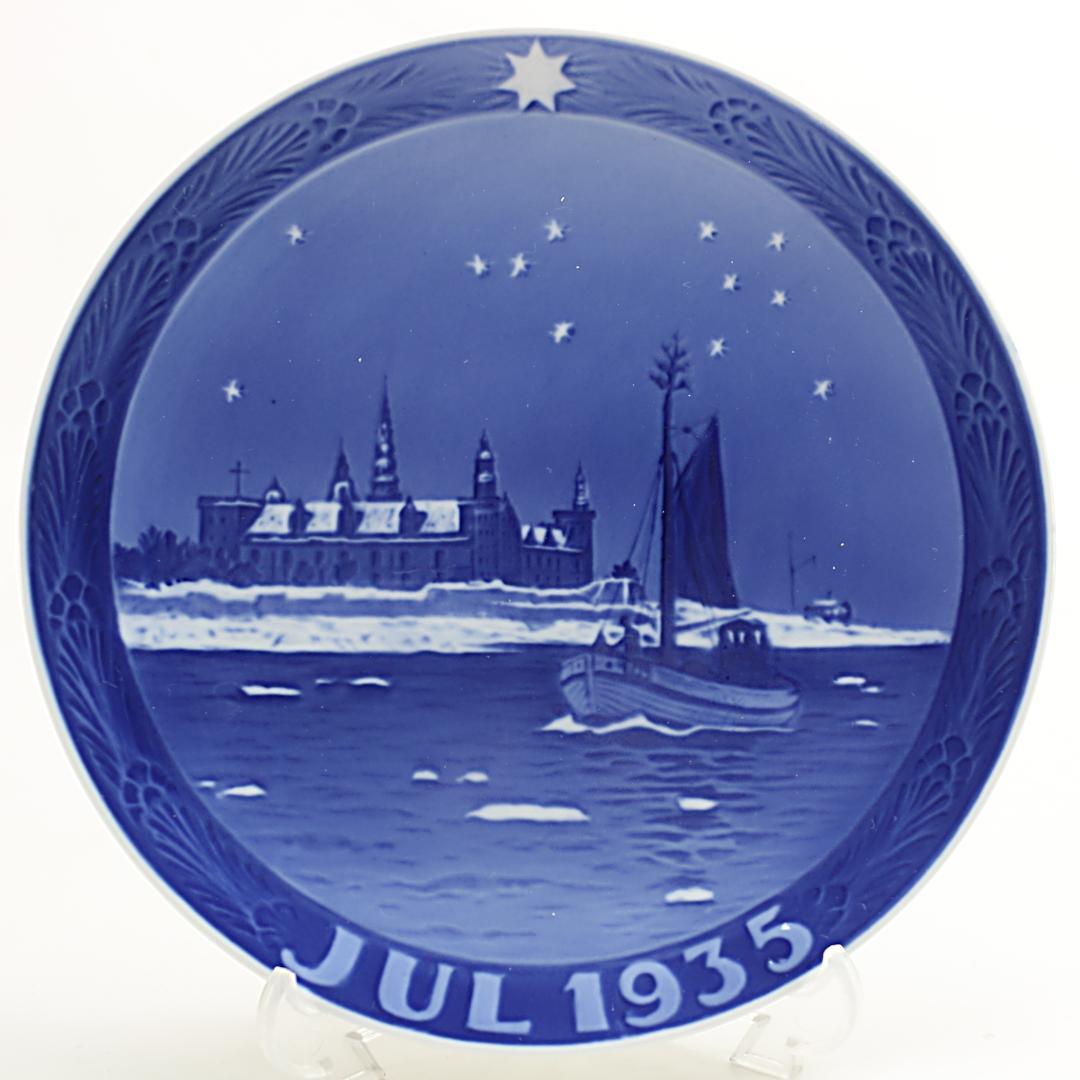 1935年 「クロンボー城沖の漁船」 イヤープレート ロイヤルコペンハーゲン