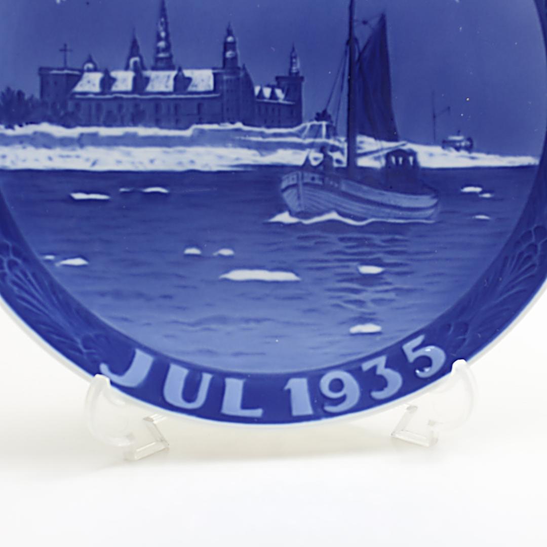 1935年 「クロンボー城沖の漁船」 イヤープレート ロイヤルコペンハーゲン