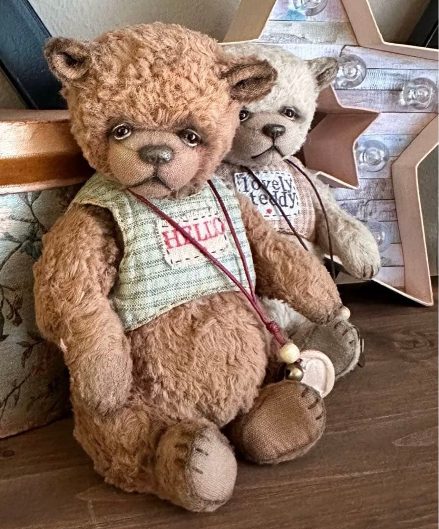 ハグされたいくまさん アーティストベア テディベア 海外作家様 ハンドメイド