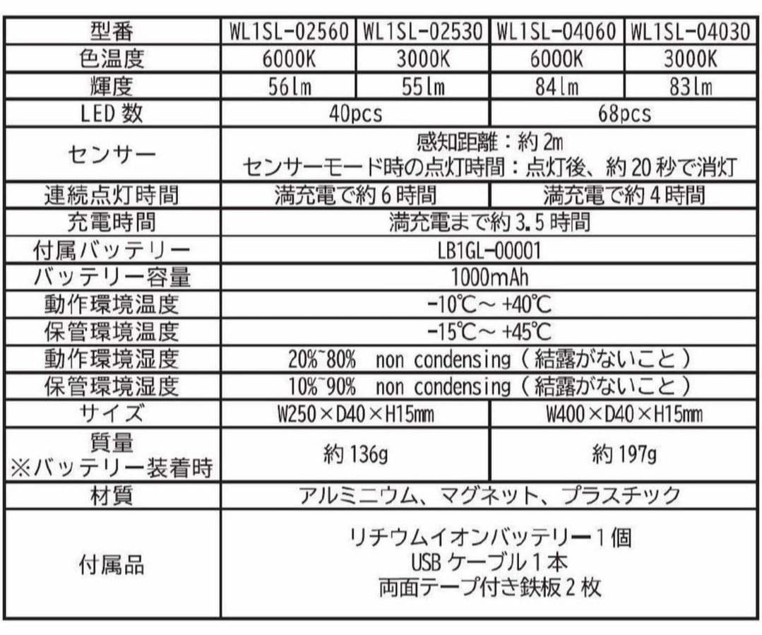 【2個】EXPLORE ワイヤレスLEDライト 250mm 6000K 昼白色
