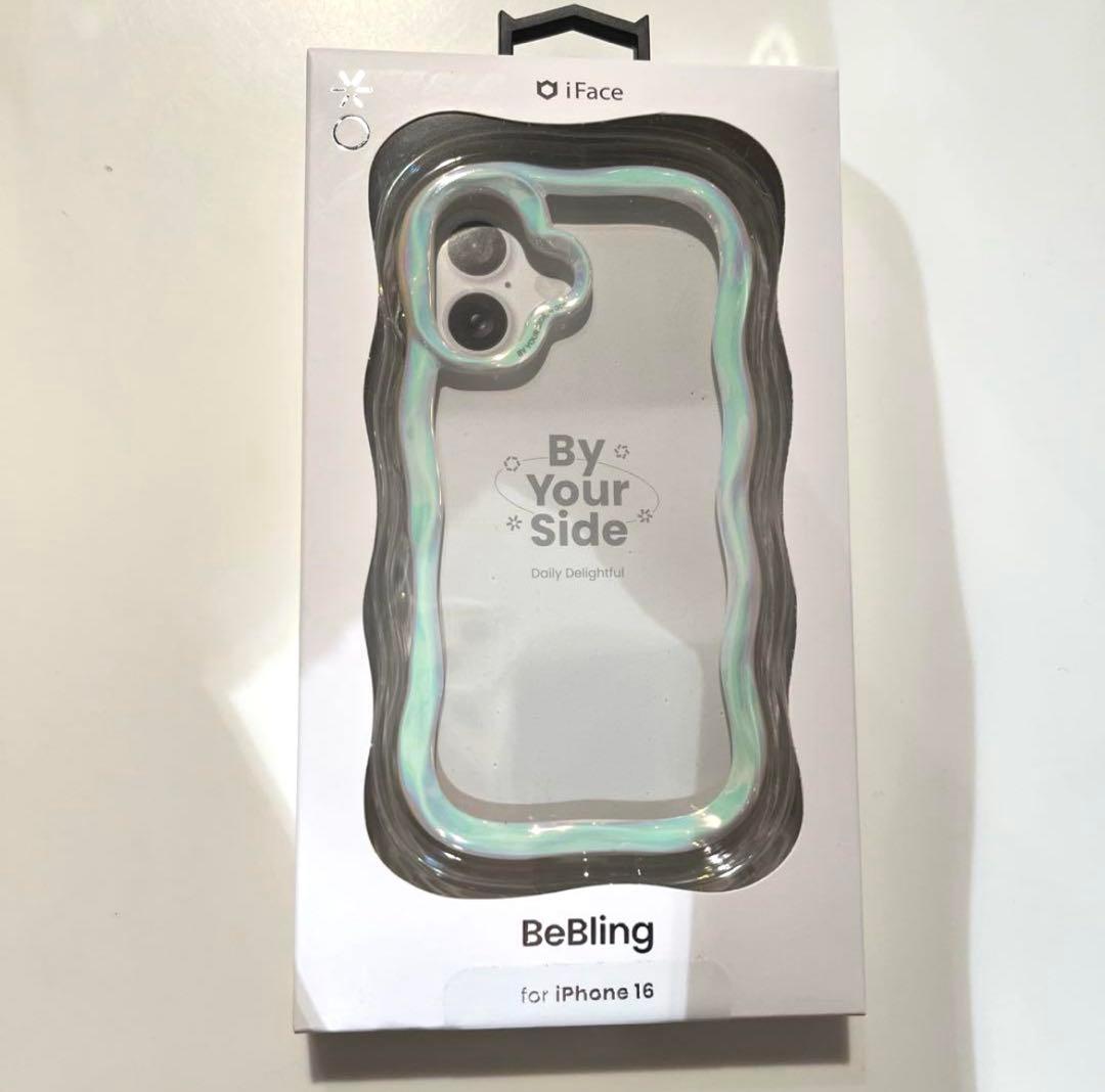 即購入可　iFace BeBling iPhone16 ケース　ホワイトオーロラ