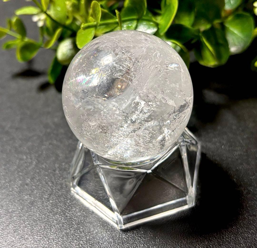 最高品質　超古代の叡智を宿した光のクリスタル　虹のレムリアンシード極上スフィア