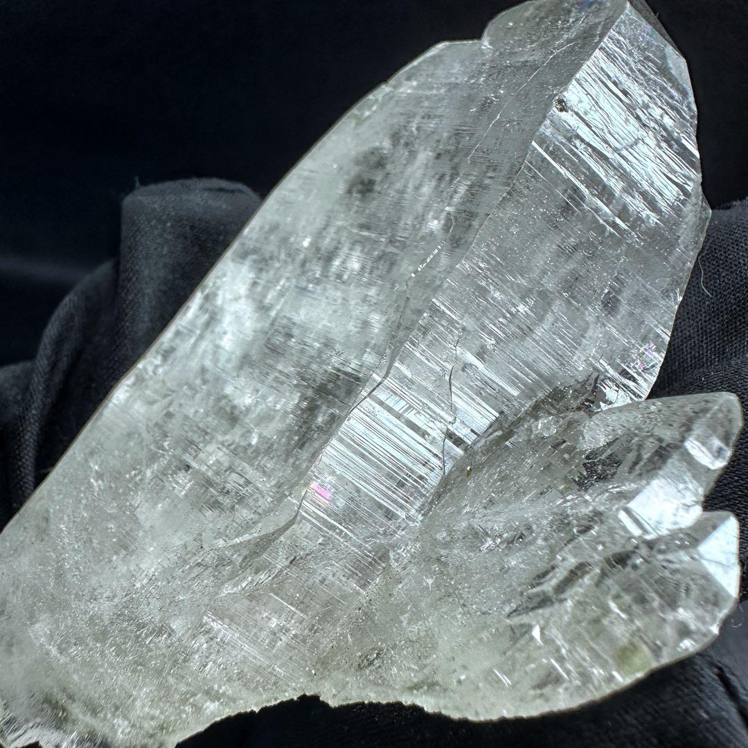 希少貴重マニハール産 高透明ヒマラヤ水晶クラスター クローライト共生A1215