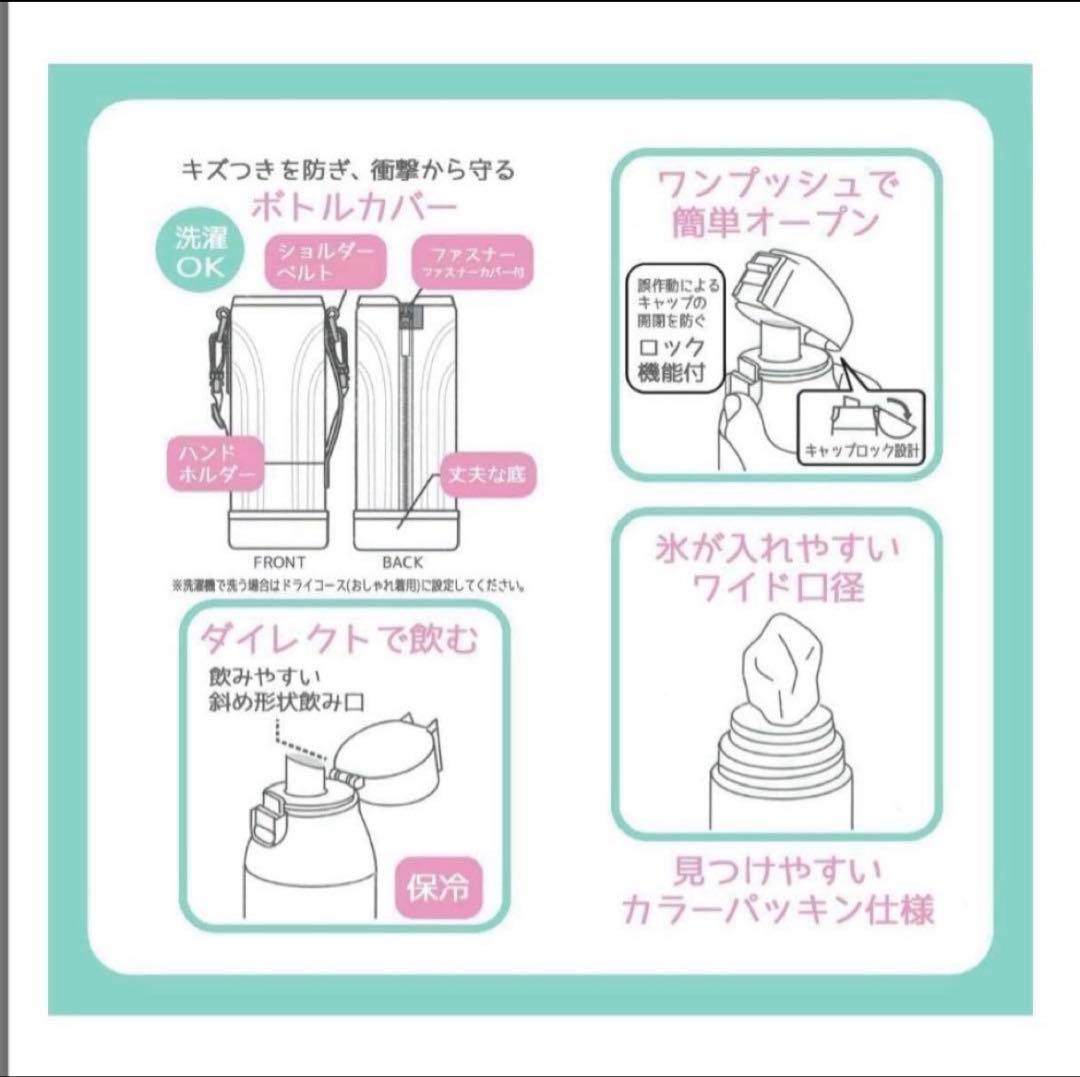 新品未使用スヌーピーボトルカバー付Skaterスポーツボトル直飲み水筒990ml
