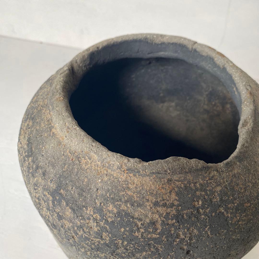 古陶 壺 須恵器 野花 花器 花瓶 土器 民藝 wabisabi 古珠洲 六古窯