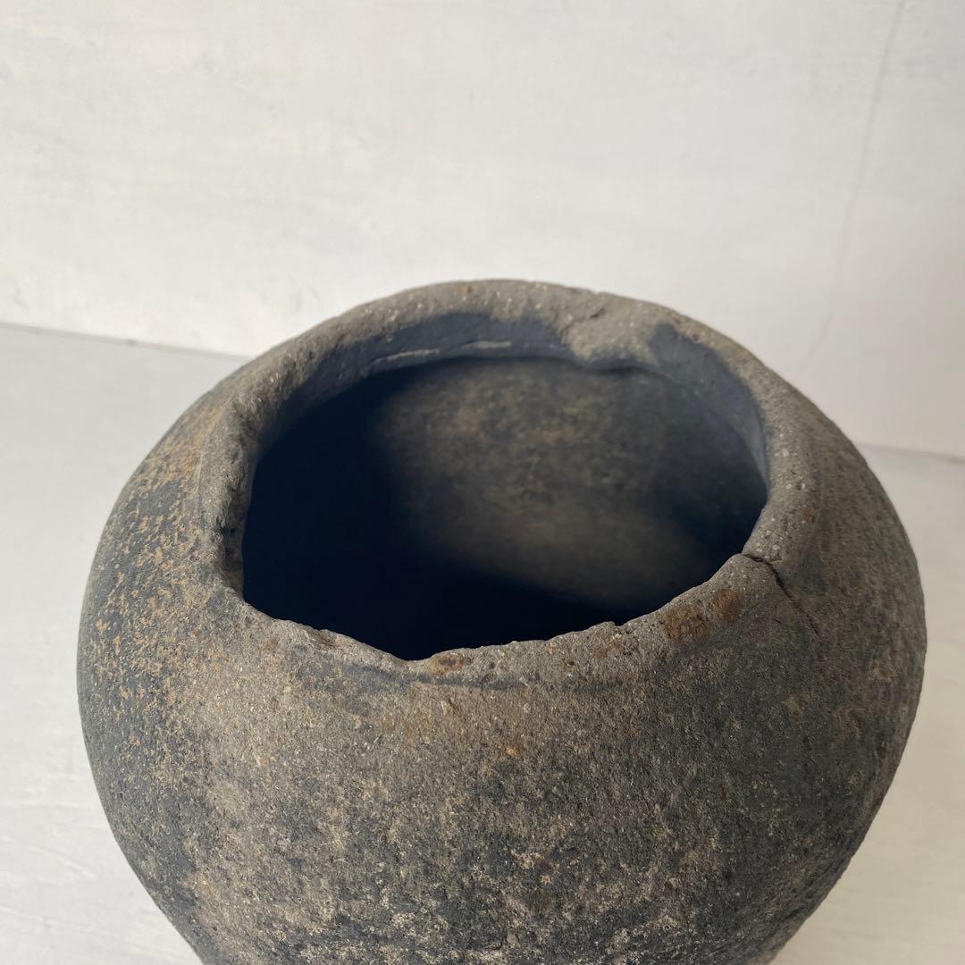 古陶 壺 須恵器 野花 花器 花瓶 土器 民藝 wabisabi 古珠洲 六古窯