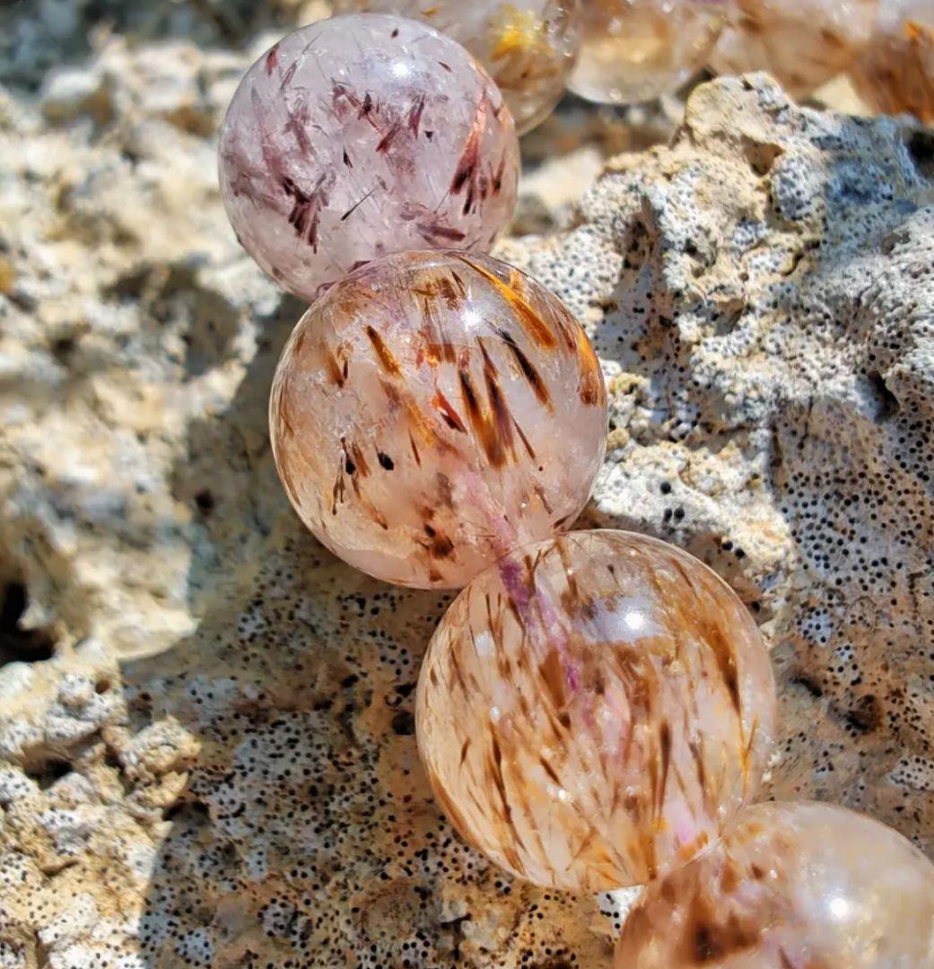 カコクセナイトインアメジスト スーパーセブン K00648 天然石ブレスレット