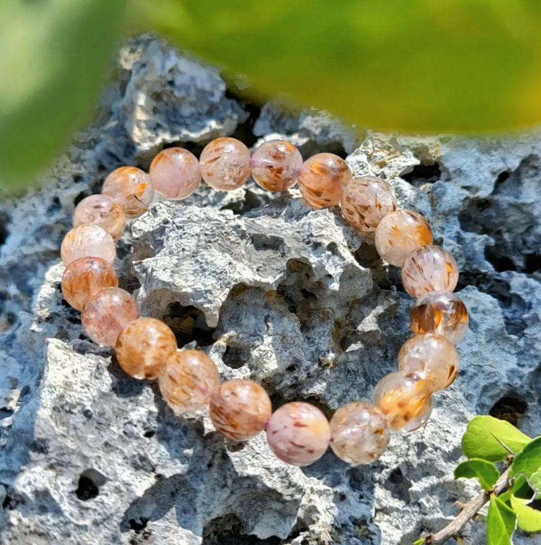 カコクセナイトインアメジスト スーパーセブン K00648 天然石ブレスレット