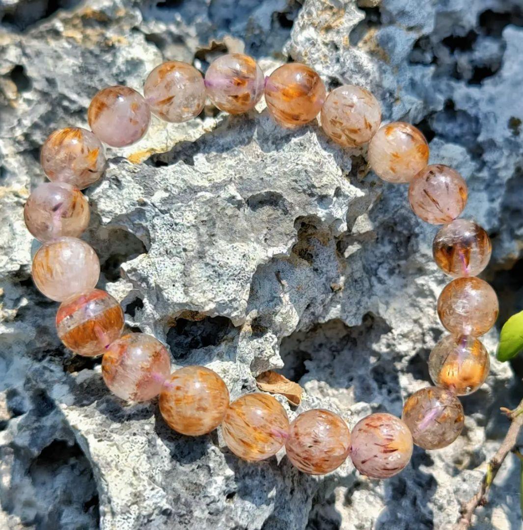 カコクセナイトインアメジスト スーパーセブン K00648 天然石ブレスレット