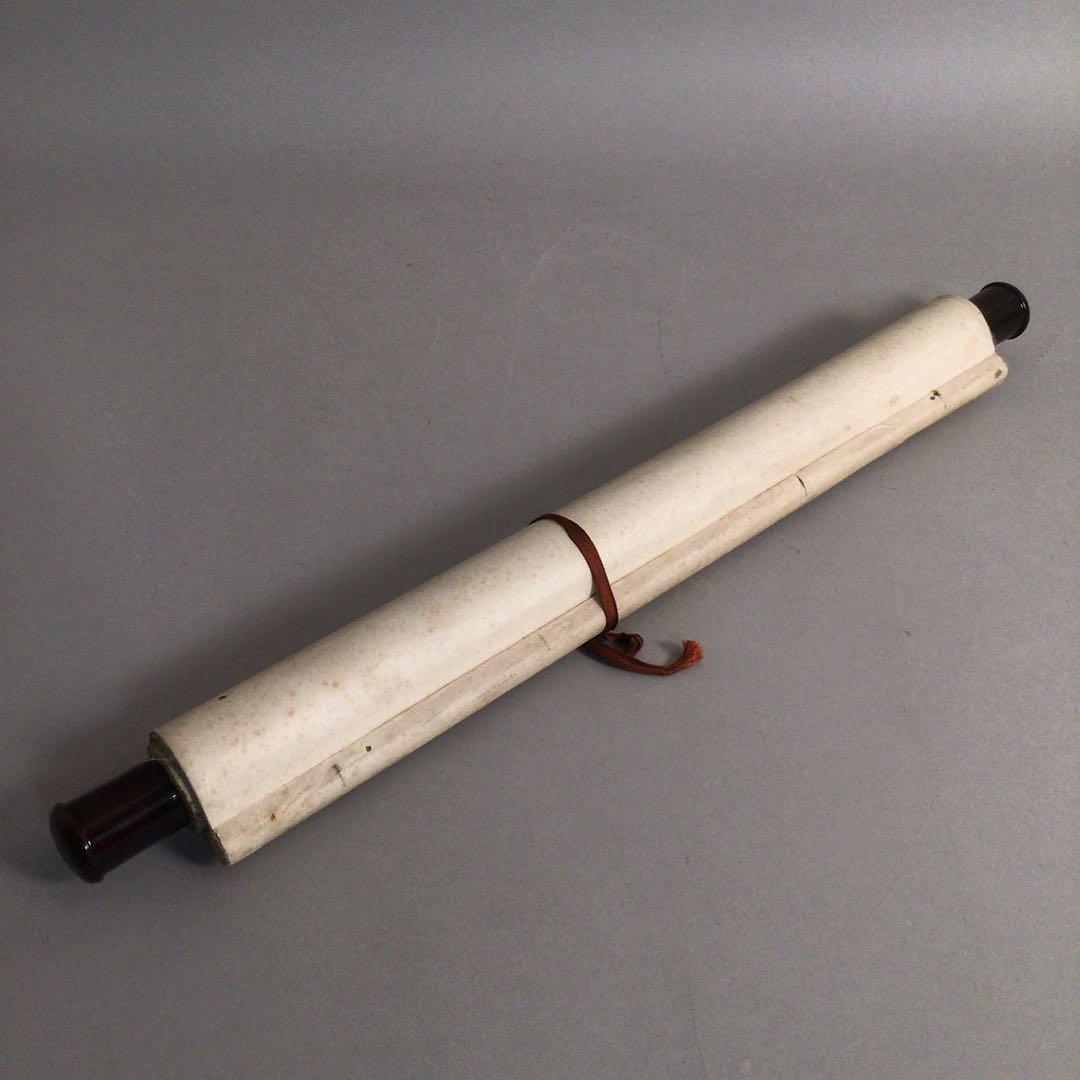 No4137 掛軸　作者不詳　在印　三駿図　1987年　中国画　水墨画　送料無料