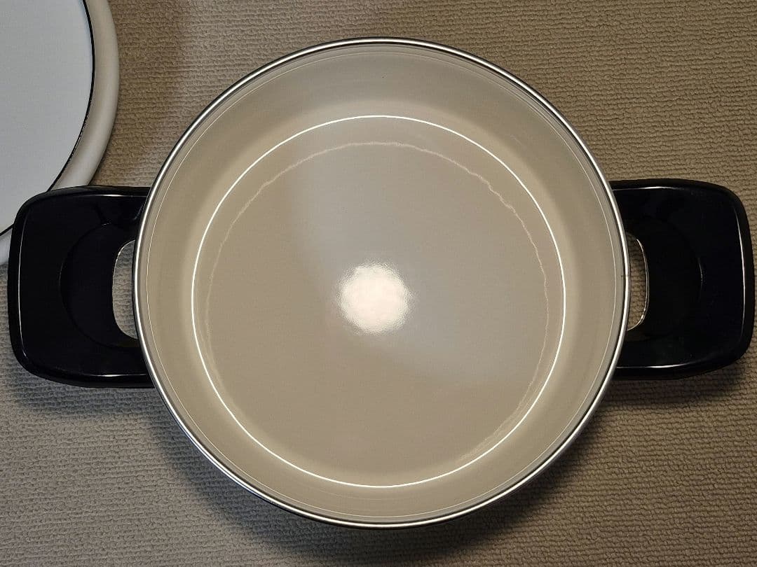 専用出品　レトロ　フジホーロー ハニーウェア　片手鍋／両手鍋　花柄(ブルー)