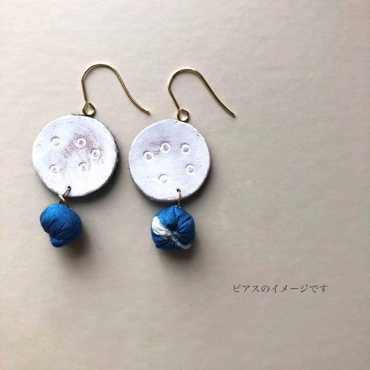 55.ミナペルホネン【sora check】イヤリング⚘ピアス