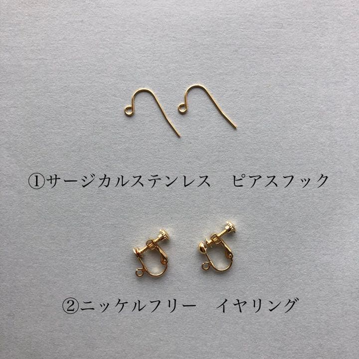 55.ミナペルホネン【sora check】イヤリング⚘ピアス