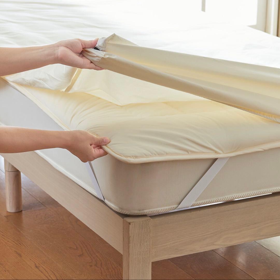 洗えるベッドパッド サフォーク種 ウール100％ セミダブル キナリ