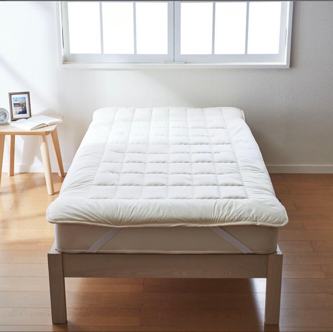 洗えるベッドパッド サフォーク種 ウール100％ セミダブル キナリ