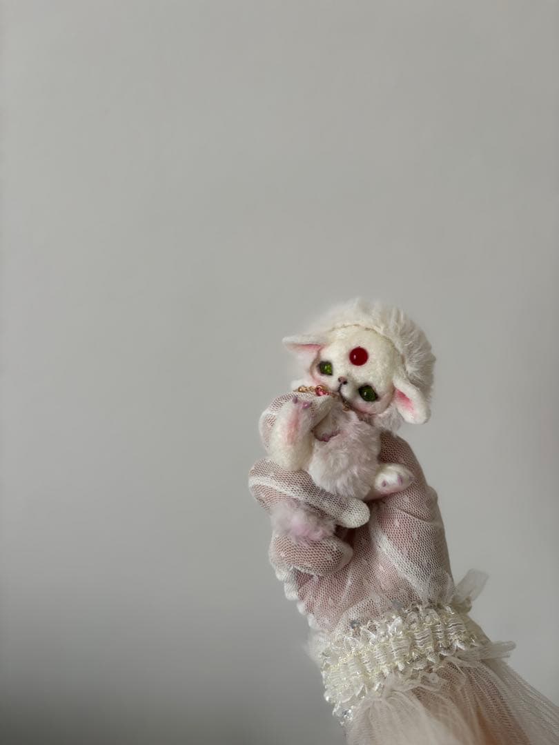 アートドール　ちびカーバンクル38 羊毛フェルト