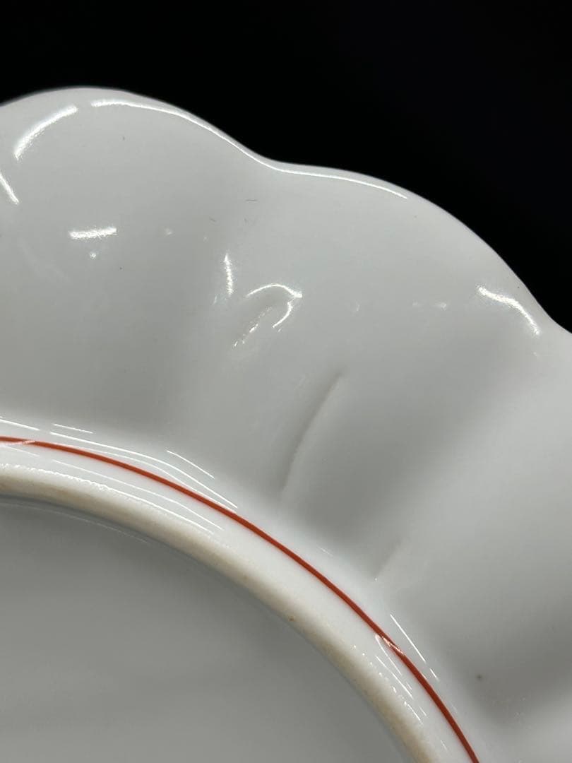 【美品】陶扇　銘々皿　和皿　皿　中皿　18.5cm 南蛮　5P
