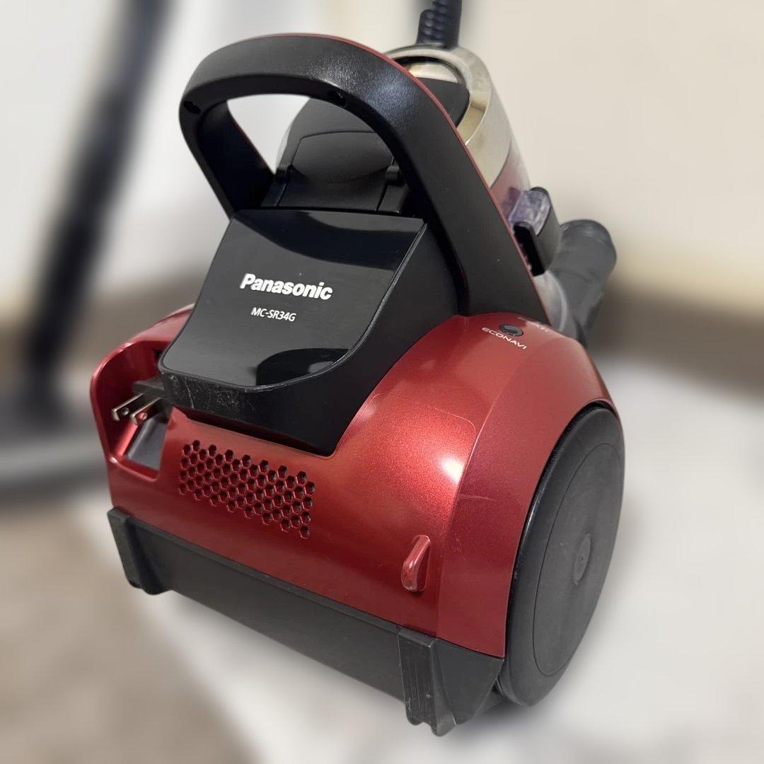 送料込 Panasonic サイクロン式掃除機 プチサイクロン メタリックレッド