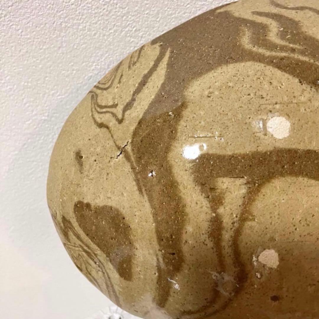 作家もの　民藝　楕円皿　オーバルプレート　ボウル　マーブル模様