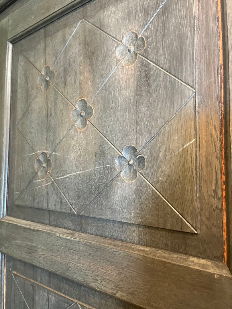 アンティーク ワードローブ クローゼット 木彫インテリア 大正ロマン ビンテージ