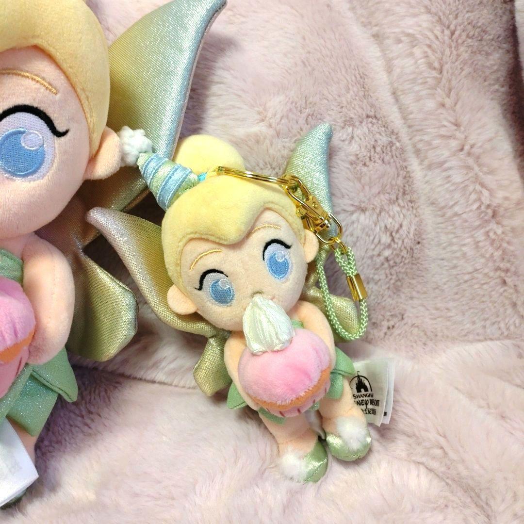 上海ディズニーランド、ティンカーベル ぬいぐるみ、キーチェーン２体セット