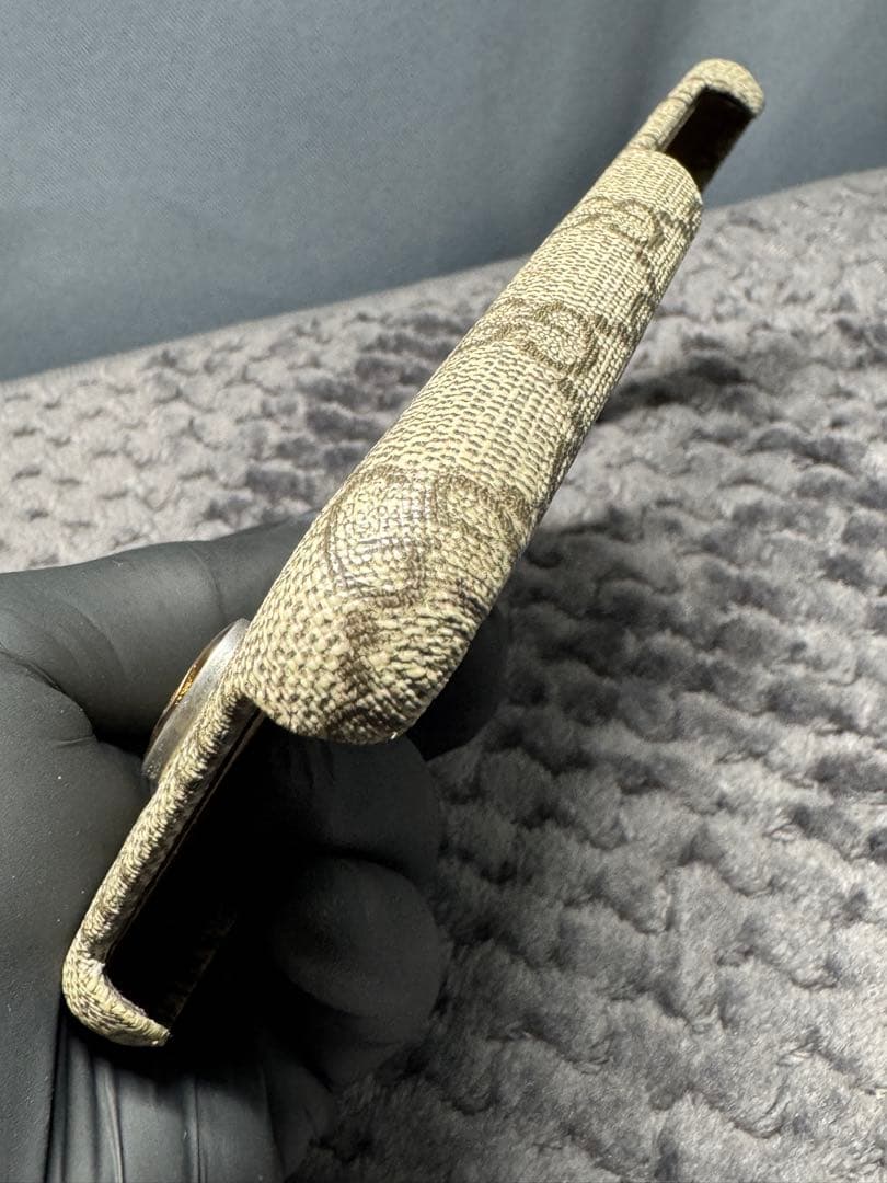 Gucci GGパターン ソフト 14promaxケース グレー