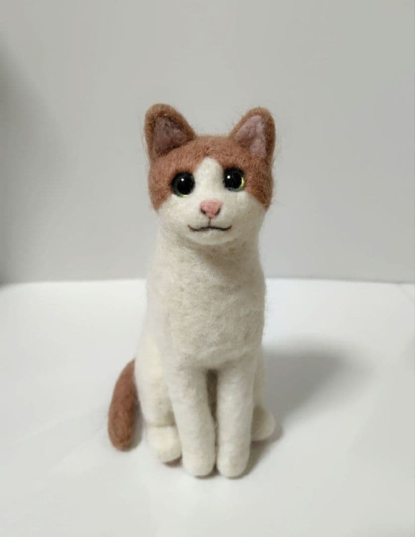桜　羊毛フェルト　猫ちゃん