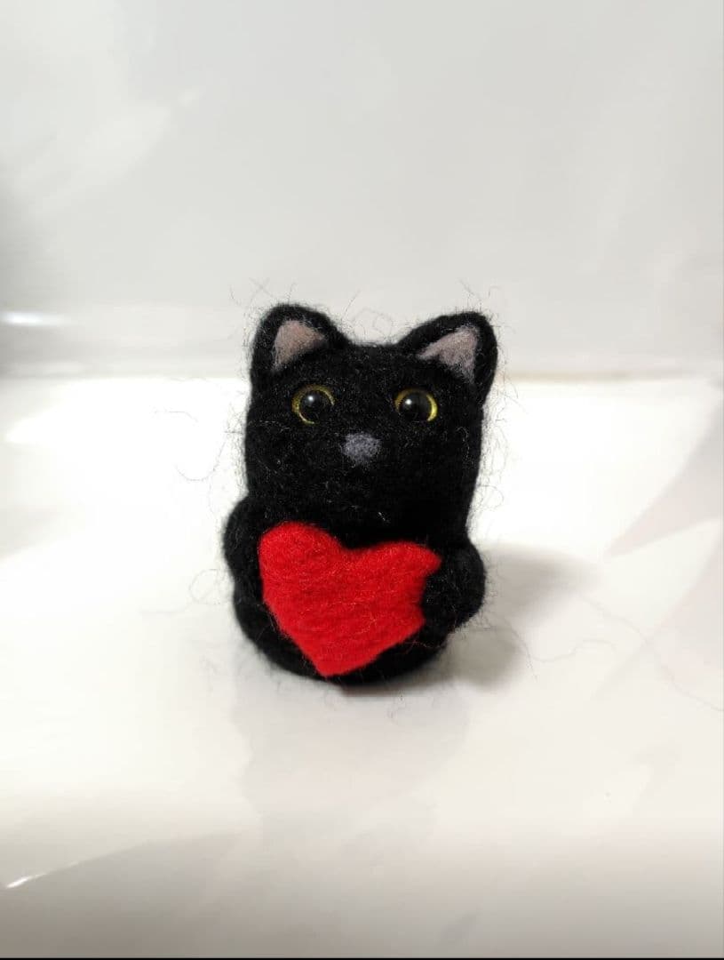 桜　羊毛フェルト　猫ちゃん