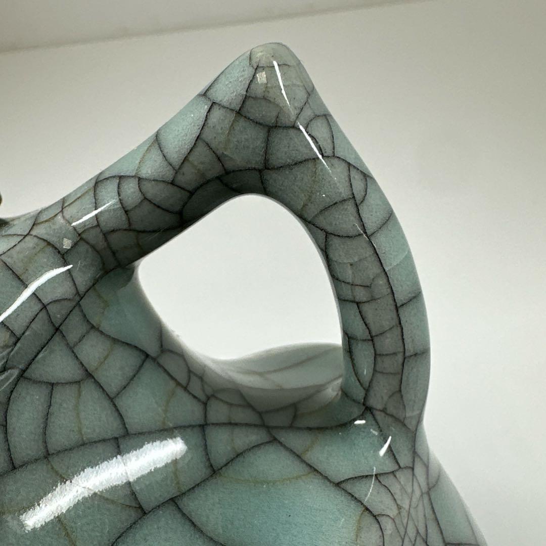 中国　古窯　哥窯水次　高さ13cm タカチ　東な7-0413①