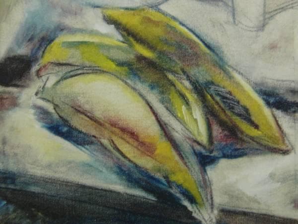 国吉 康雄、バナナのある静物、希少画集画、新品額装付