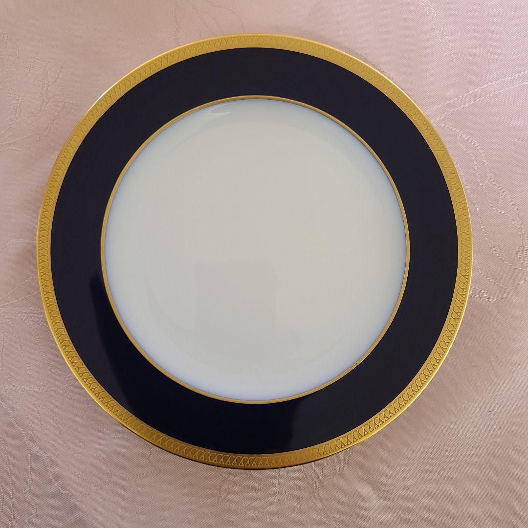 大倉陶園　瑠璃片葉金蝕　プレート　2枚　え72