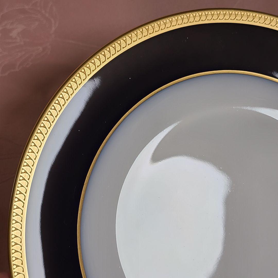 大倉陶園　瑠璃片葉金蝕　プレート　2枚　え72