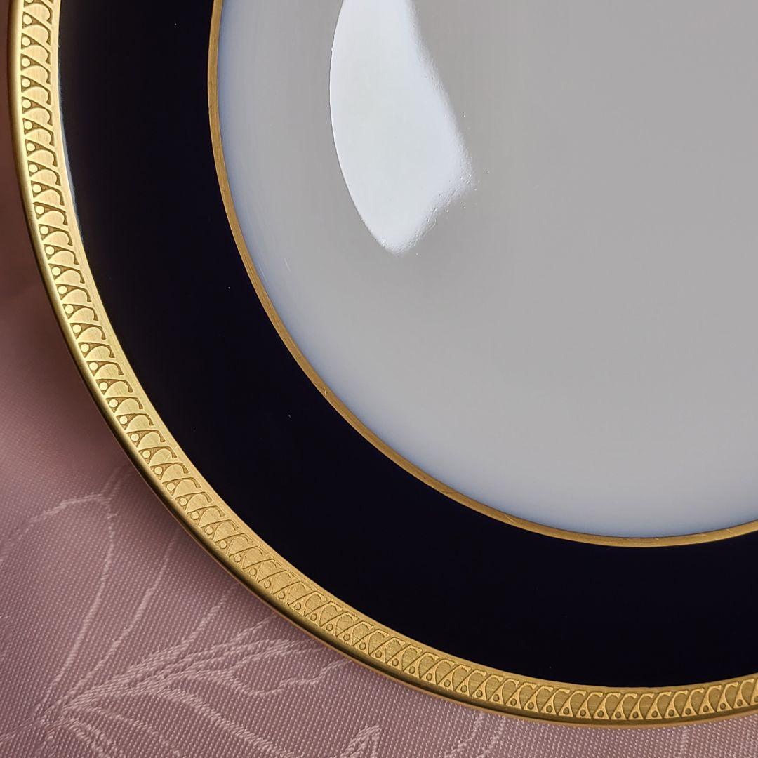 大倉陶園　瑠璃片葉金蝕　プレート　2枚　え72