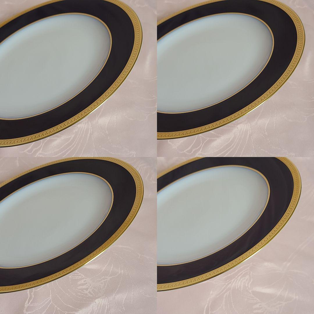 大倉陶園　瑠璃片葉金蝕　プレート　2枚　え72