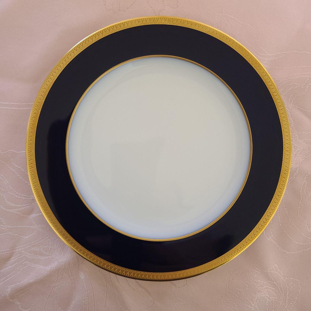 大倉陶園　瑠璃片葉金蝕　プレート　2枚　え72