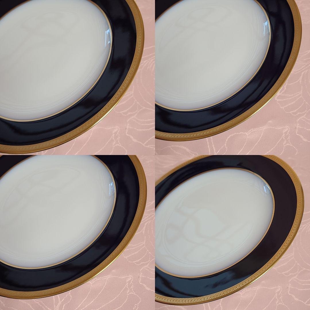 大倉陶園　瑠璃片葉金蝕　プレート　2枚　え72