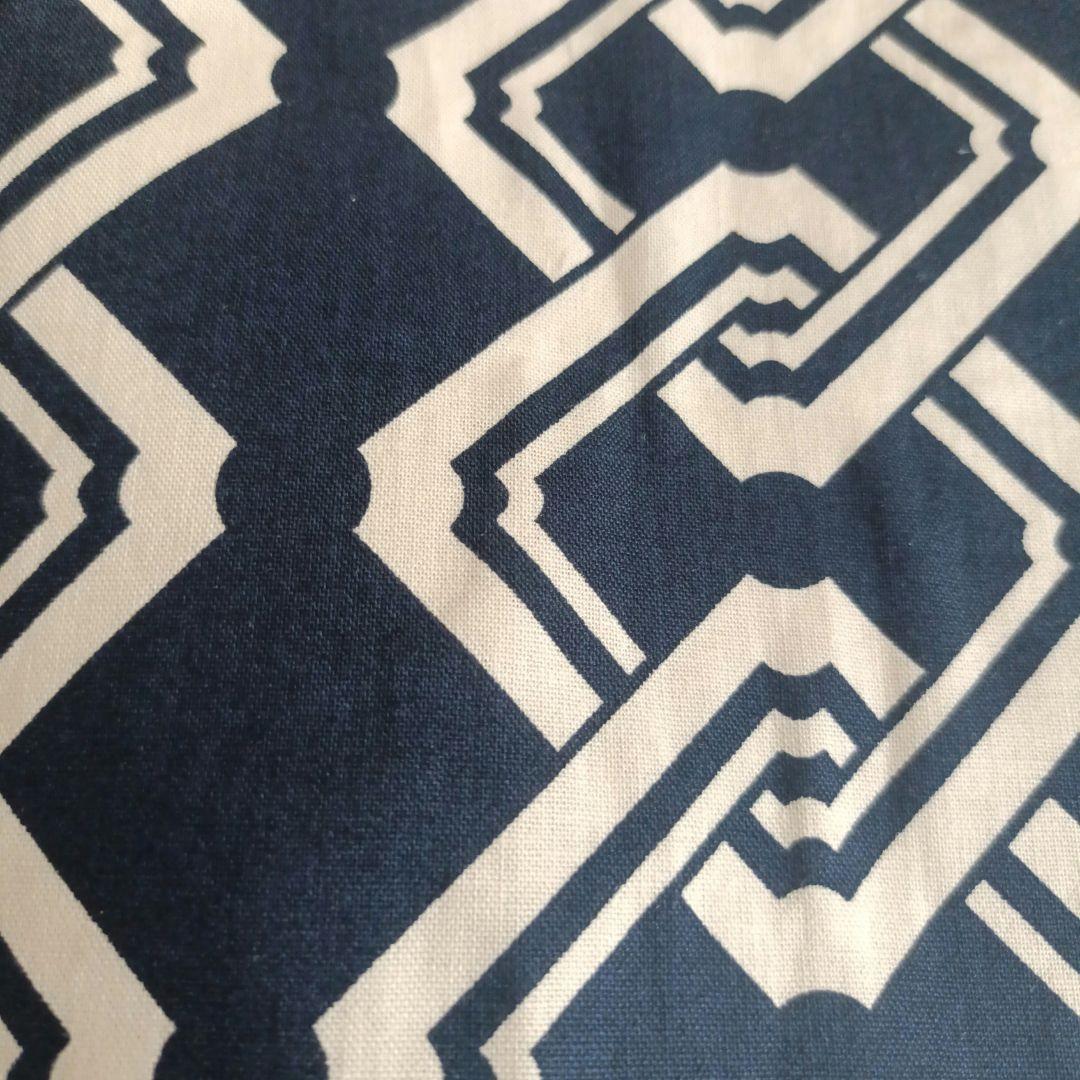 バンブー手提げ　吉原繋ぎ　紺　お祭りバッグ　和柄バッグ　神輿　祭り用品