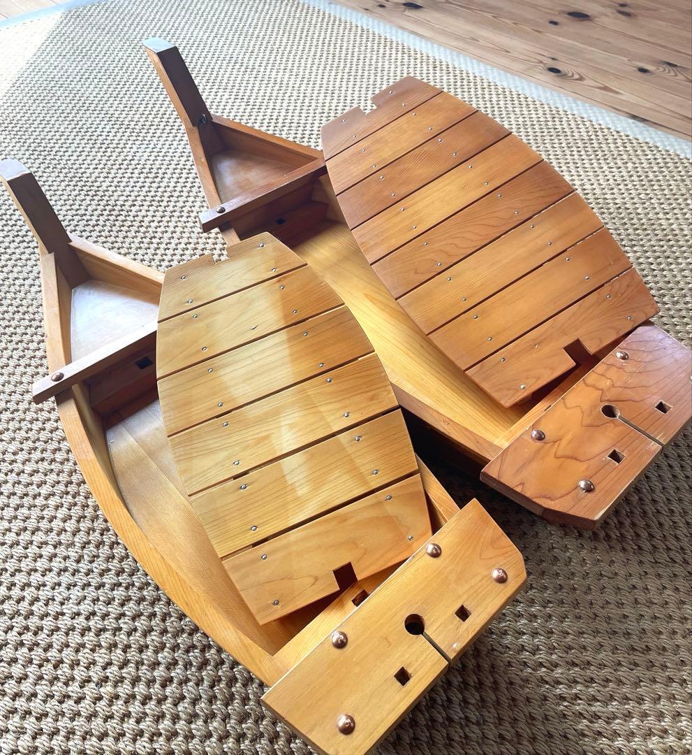 舟盛り 船盛 活造り 刺し盛り船 木製　大小2個セット