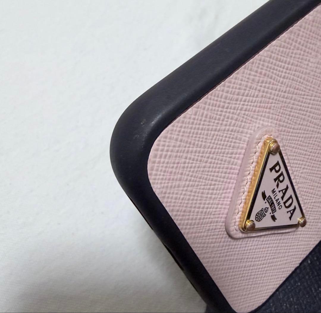 最終価額♡PRADA♡サフィアーノレザー iPhone15ケース
